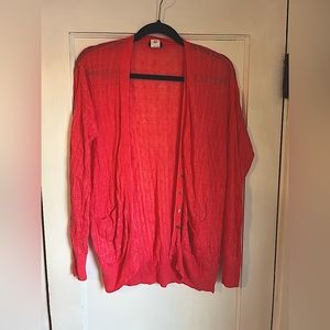 Jcrew coral cardigan